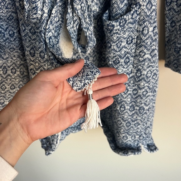 Anthropologie Saturday Sunday Himalaya Teddy Robe Blue XS/S - Picture 5 of 6